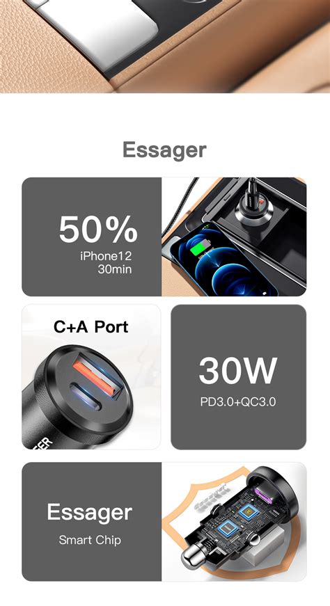 Cargador De Coche Essager W Express Solutions