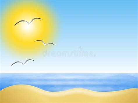 Sunny Summer Beach Background. An illustration featuring a sunny summer ...