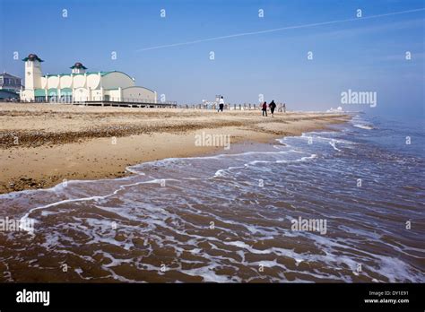 Great Yarmouth Beach with Wellington Pier Stock Photo - Alamy