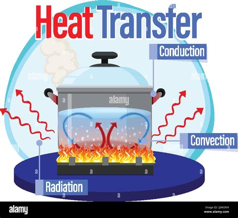 Heat Transfer Methods With Water Boiling Illustration Stock Vector