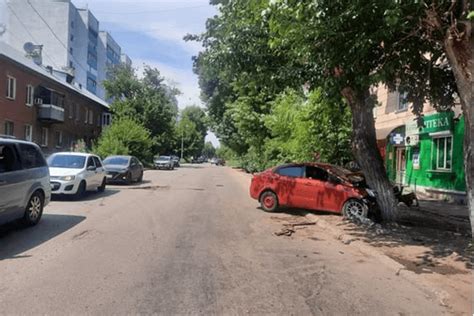 В Самаре Киа врезалась в Датсун а потом в дерево Citytraffic