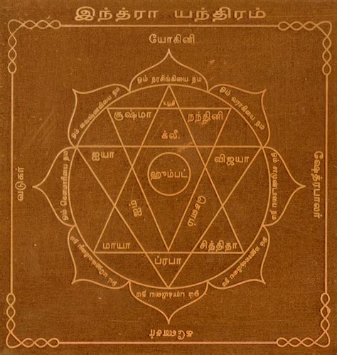 Indra Yantra Indra King Of The Gods Yantram Yendram In Copper A2032