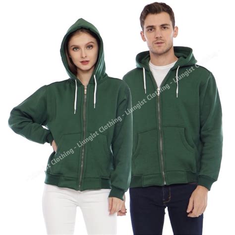 Jual Jaket Hoodie Zipper Polos Warna Hijau Lumut Size M Xxl Pria