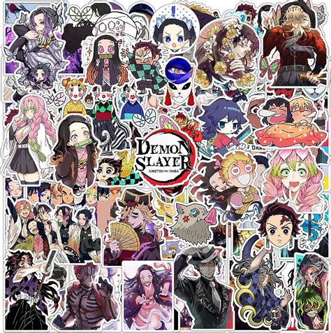 Demon Slayer Anime Laptop Sticker Pack Of Stickerly Off