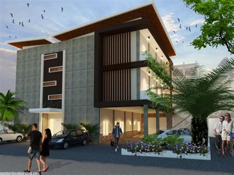 Desain Rumah Kost Minimalis 3 Lantai Model 1 Gambar Desain Arsitek