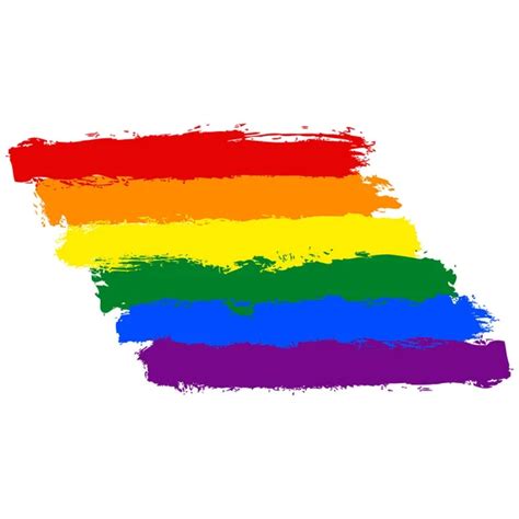 Brush Stroke Rainbow Flag Lgbt Movement — Stock Vector © Ifeelgood