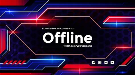 Premium Vector | Offline twitch banner template