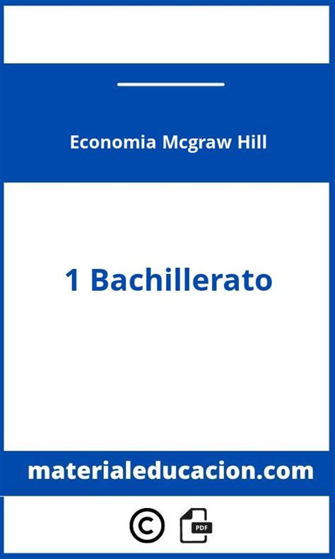 Descargar Abrir Economia Bachillerato Mcgraw Hill Pdf Material