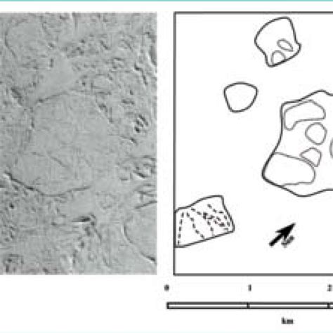 Vertical View Left And Interpretation Right Of Ice Keel Scour Marks