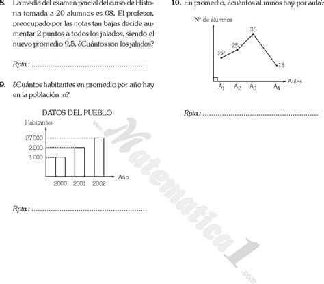 Estadistica De Secundaria Ejemplos Y Ejercicios Resueltos Pdf