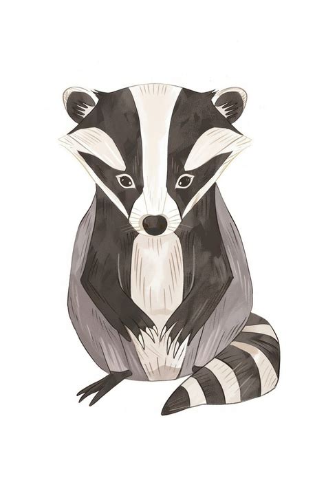 Colored pencil texture illustration badger | Premium Photo Illustration ...