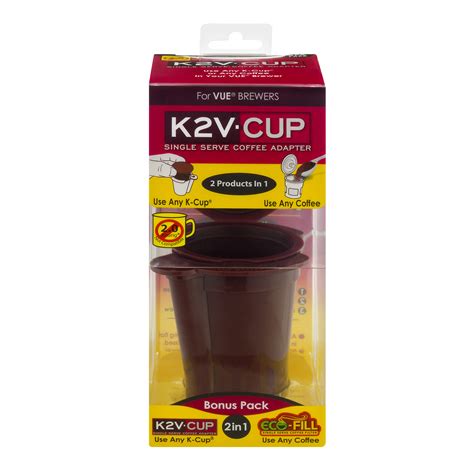 Pp K2v Cup 2 In 1 Single Serve 10 Coffee Adapter And Reusable Filter