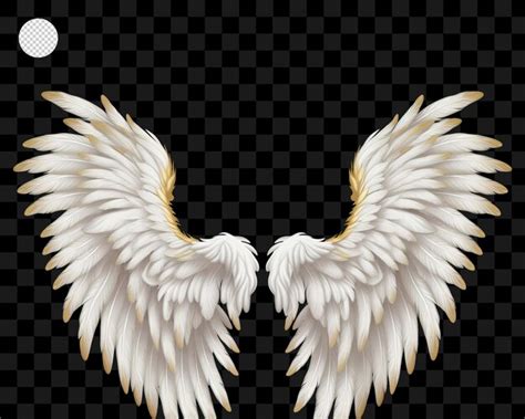 Premium PSD White Angel Wings Isolated On Transparent Background Png