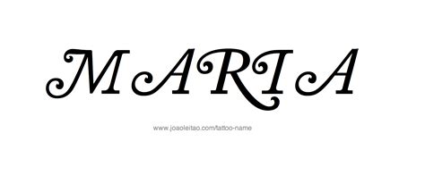 Maria Tattoo Name Cursive