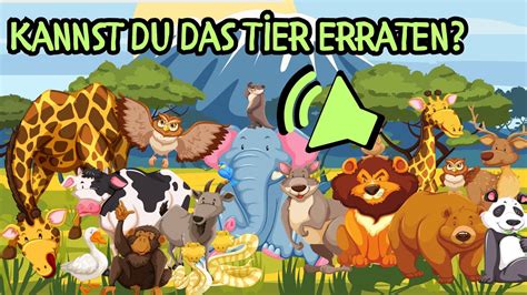 Tiere Erraten F R Kinder Tierquiz Tiere Mit Spa Lernen Tierlaute