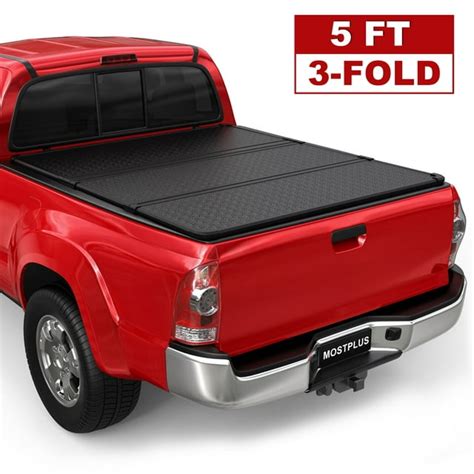 Mostplus 5ft Tri Fold Hard Truck Bed Tonneau Cover For 2020 2022 Jeep Gladiator On Top