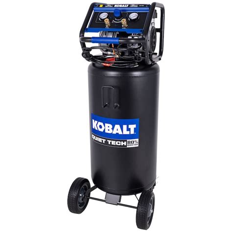 Kobalt Quiet Tech 26 Gallon Portable Electric 150 Psi Vertical Air Compressor 3332644 At