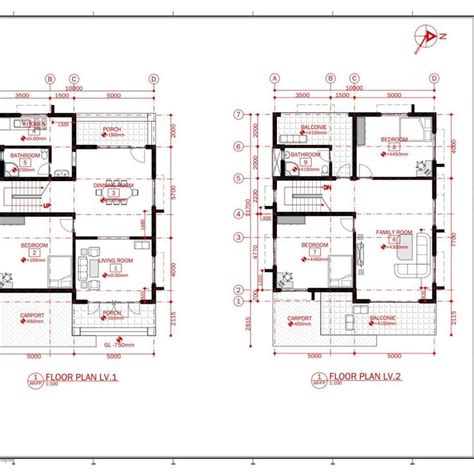 Two Floor Plans With Measurements For Each Room