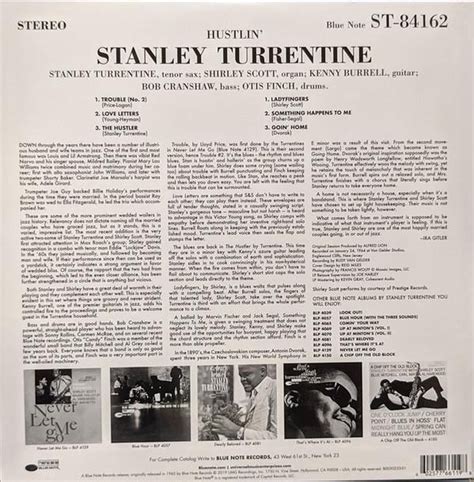 Stanley Turrentine Hustlin LP Tone Poet Stanley Turrentine LP