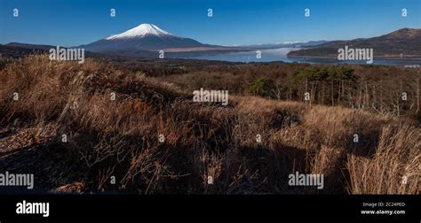 The Majestic Snow Capped Mount Fuji Japan Stock Photo Alamy