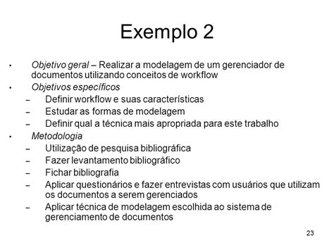 Como Fazer O Objetivo De Um Trabalho Exemplos Novo Exemplo