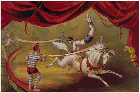 Antique Victorian Equestrian Show Circus Art Poster Digital Download