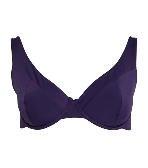 Womens Form And Fold Purple The Line D Cup Underwire Bikini Top Harrods US