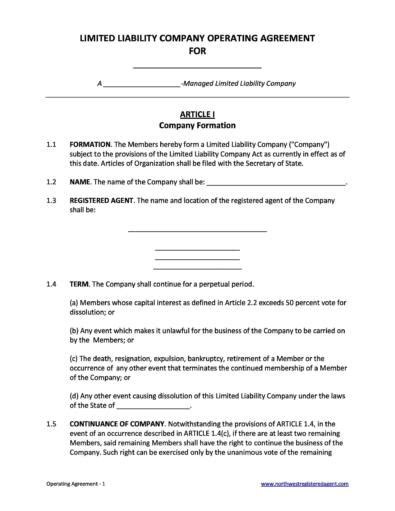 30 Professional LLC Operating Agreement Templates ᐅ TemplateLab