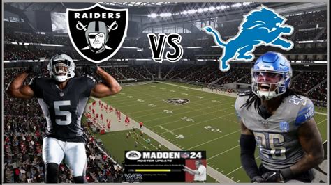 Las Vegas Raiders Vs Detroit Lions Madden 24 Madden 24 Roster