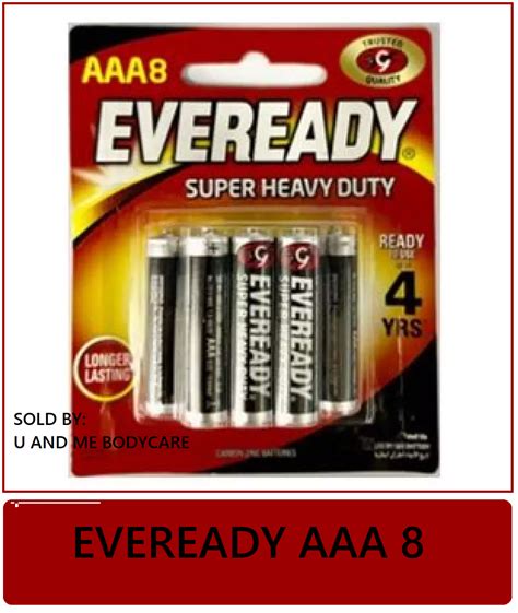 Eveready Battery Super Heavy Duty 8AAA AA NEW PACK Lazada