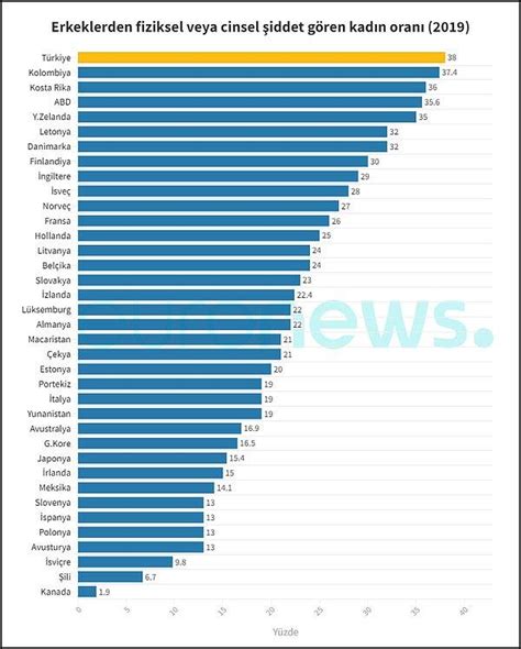 Avrupa ve OECD nin Lideri Türkiye Her 10 Kadından 4 ü Erkek Şiddetine