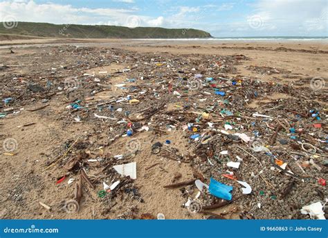 Rubbish on Beach stock image. Image of environment, beach - 9660863