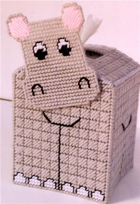 Hippo Tissue Topper Plastic Canvas Pattern