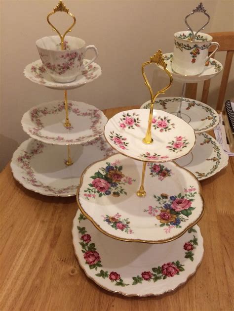 Vintage China Tiered Cakes Tiered Cake Stand Vintage Cake Stands Vintage China Tea Set Tea Sets