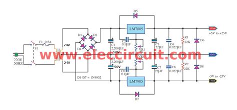 And Dual Adjustable Power Supply Project Eleccircuit