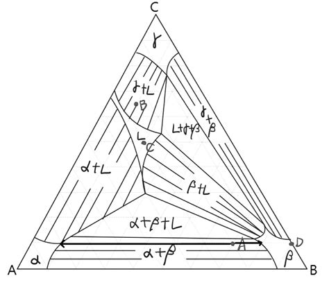 Ternary Phase Diagram Space Diagram Isothermal Section Repre