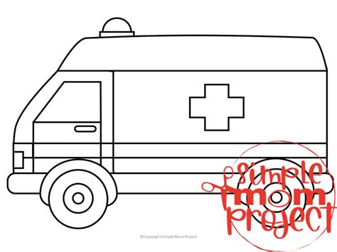 Free Printable Ambulance Template – Simple Mom Project