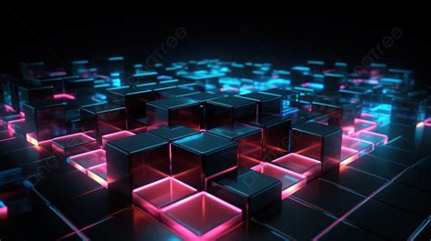 Futuristic Abstract Cube Frame 2dvideorendering Background 3d Abstract