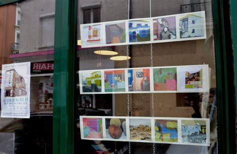 exposition Jusquau 4 mai dans la rue Gabriel Péri Les vitrines