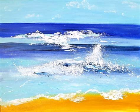 La Mer Canet En Roussillon Tableau Acr Peinture Par Beata Dautrey