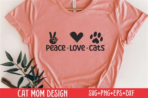 Cat Mom Svg Peace Love Cats Svg Graphic By Craftart Creative Fabrica