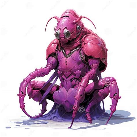 Anthropomorphic Magenta Ant God Dnd 5e Cliff Chiang Style Stock