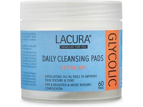 Lacura Glycolic Daily Cleansing Pads Exfoliate 60 Pads Ingredients