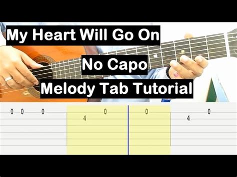 Celine Dion My Heart Will Go On Guitar Lesson Melody Tab Tutorial No