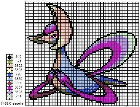 Cresselia By Cdbvulpix On Deviantart Pokemon Cross Stitch