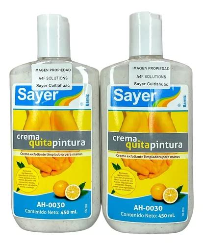 Crema Limpiadora Para Manos Pintura Grasa Sayer Ml Pzas Meses