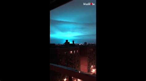 Ufo Invasion Nyc Night Sky Turns Blue Following A Transformer