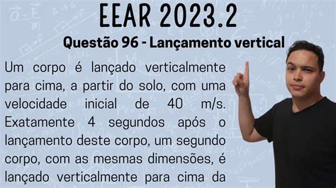 Eear Um Corpo Lan Ado Verticalmente Para Cima A Partir Do