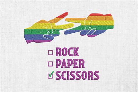 Rock Paper Scissors Lesbian Pride Lgbt Creative Fabrica