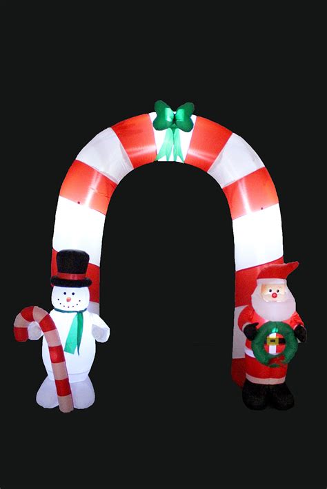 8 Foot Tall Lighted Christmas Inflatable Archway Arch With Santa Claus